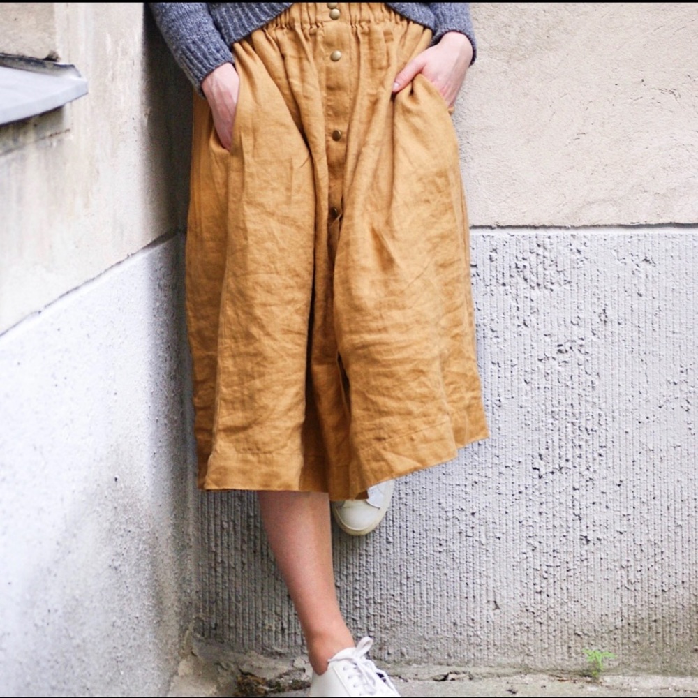 NWOT notPerfectLinen Midi Skirt